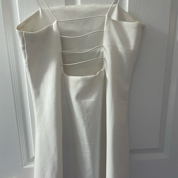 Strappy Back White Mini Dress - Picture 2 of 3